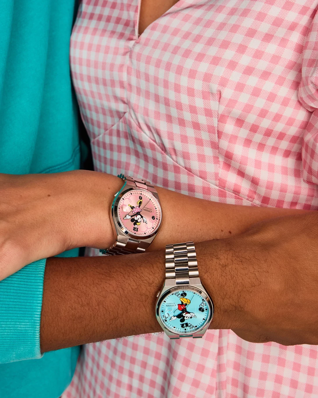 TSUYOSA Minnie Mouse Pink Dial Stainless Steel Bracelet NJ0156-50W